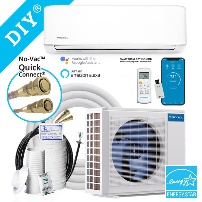 MRCOOL - DIY 4th Generation E Star - 18,000 BTU - SEER 22 - 4th Gen Ductless Mini Split Complete Heat Pump System - 230V